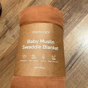 Momcozy Baby Muslin Swaddle Blanket - Orange
